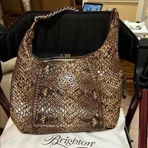 Dropped Price!! Brighton Brown Snake Print Women's Bag